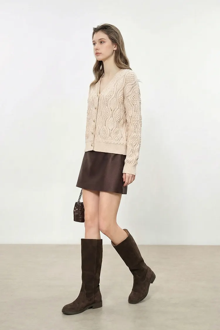 Women's Cable Knit Cardigan Sweater