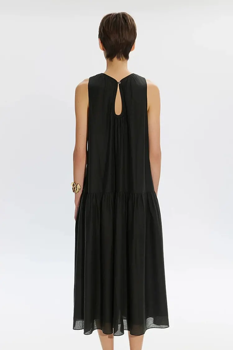 Women's Design Office Dress With Hollowed-Out Light Dress